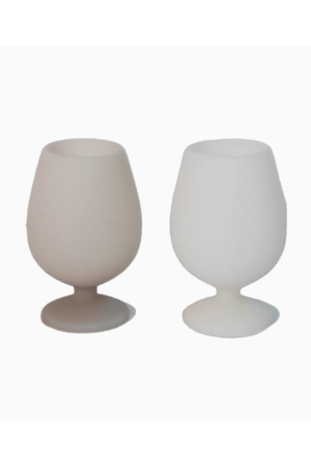 Silicone Wine Glass Set of 2 - SHORT Blanc / Dove