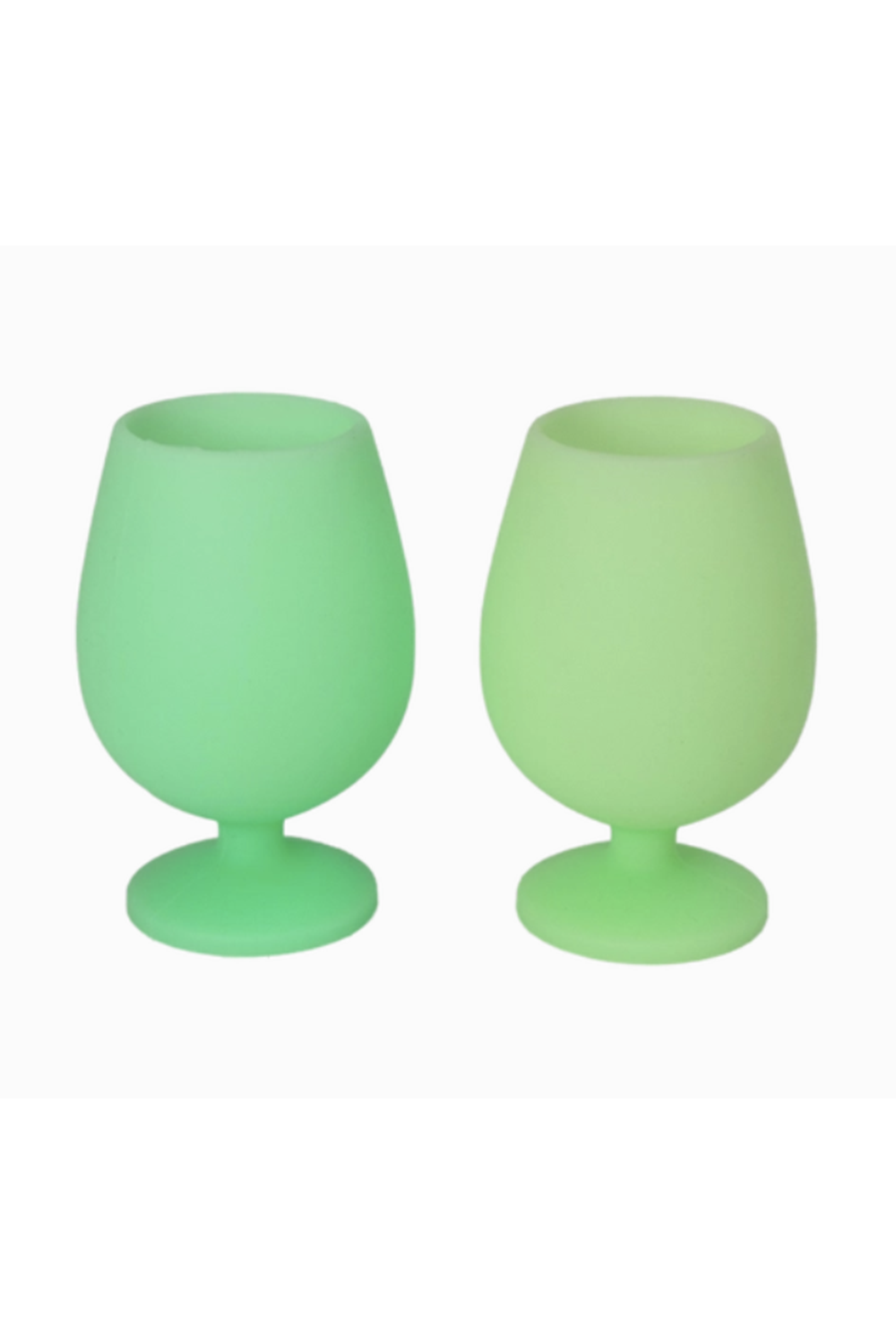 Silicone Wine Glass Set of 2 - SHORT Gerbera / Leaf