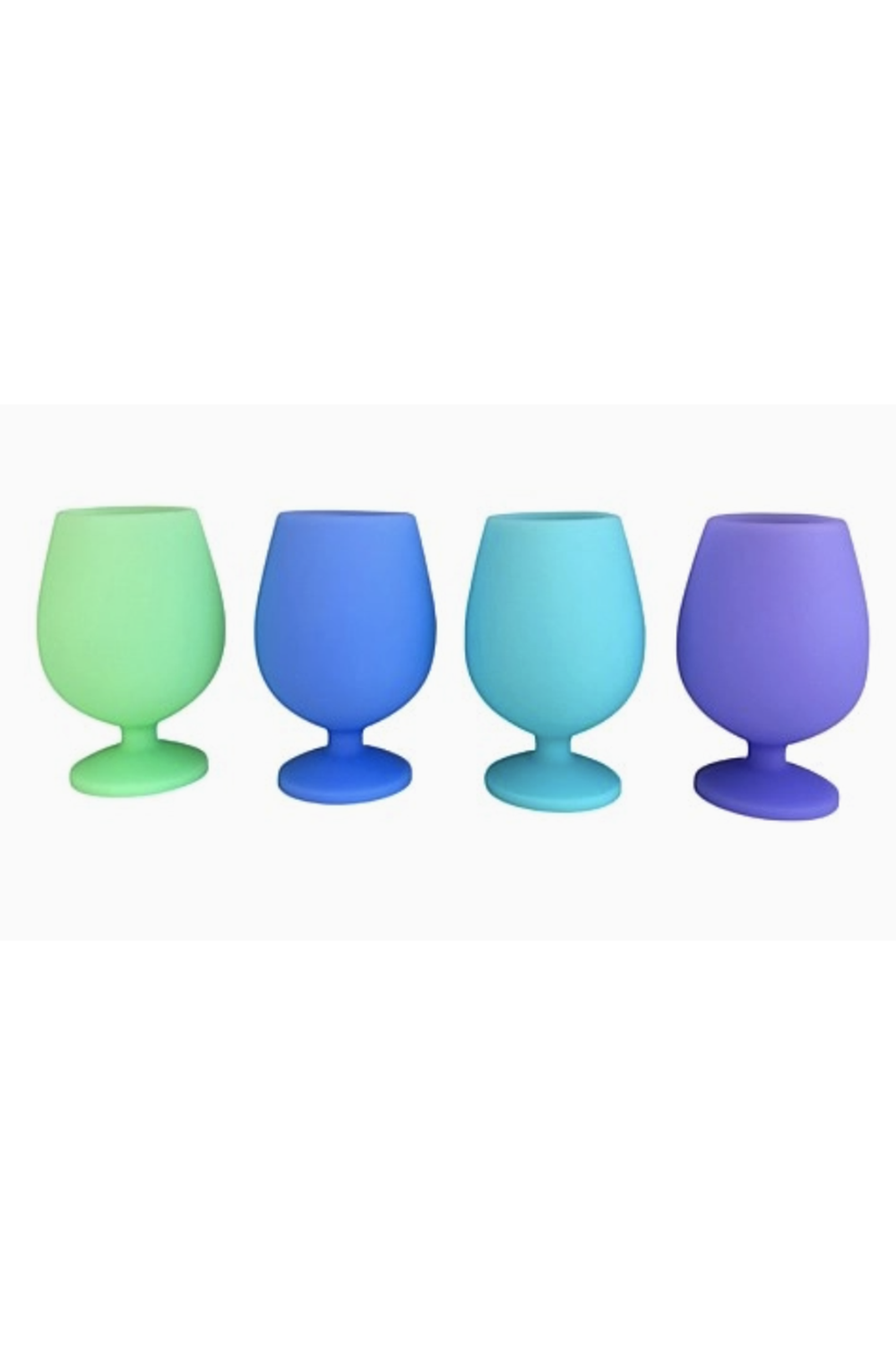 Silicone Wine Glass Set of 4 - SHORT Marine