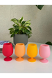 Silicone Wine Glass Set of 4 - SHORT Spring