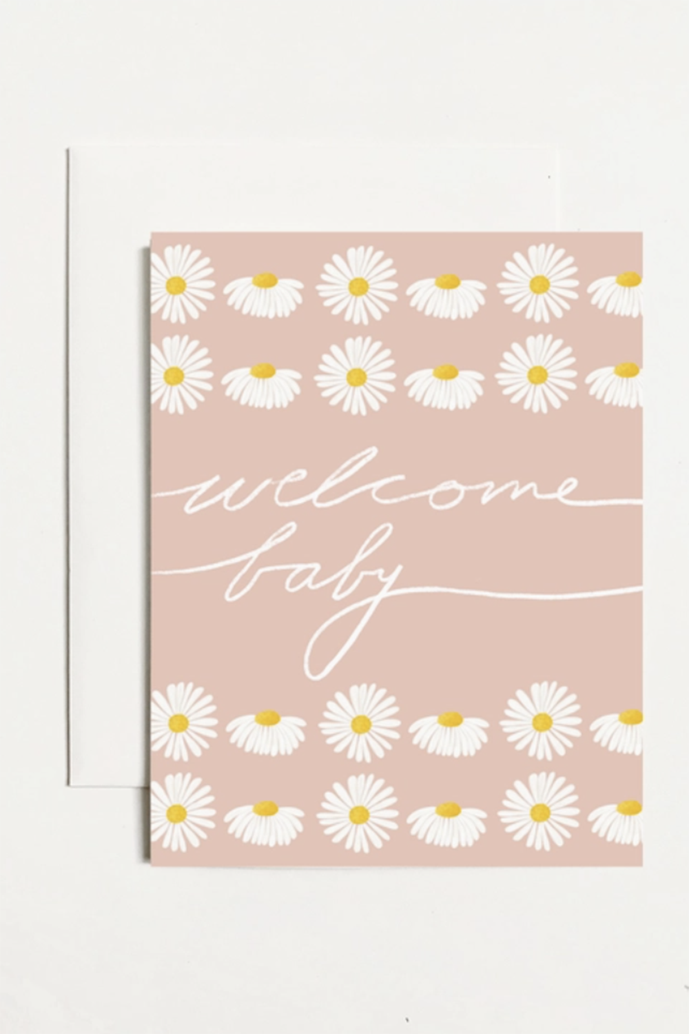 KP Baby Greeting Card - Welcome Pink Daisies KP Baby Greeting Card - Welcome Pink Daisies