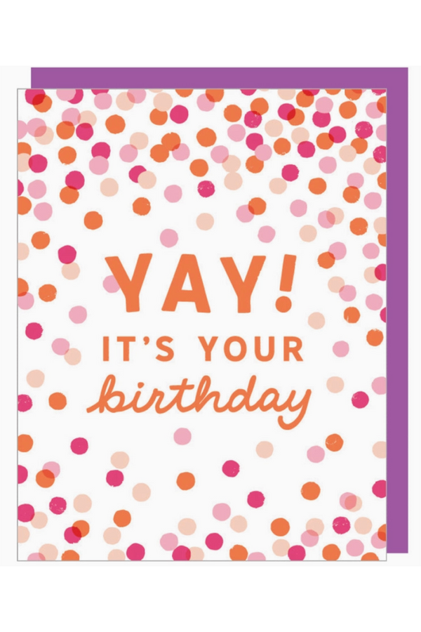 Smudgey Greeting Card - Birthday Confetti Toss