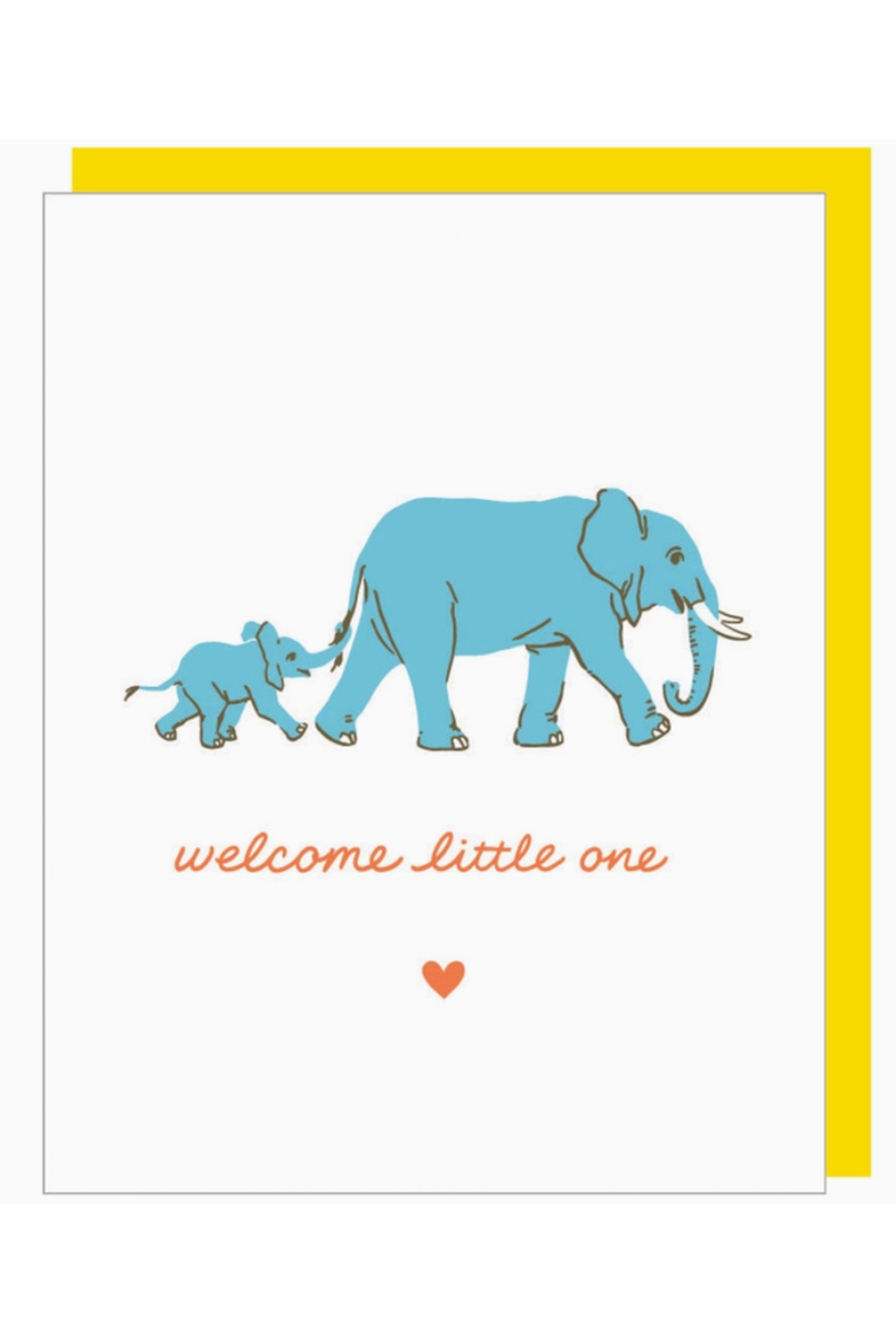 Smudgey Greeting Card - Baby Elephant Walk