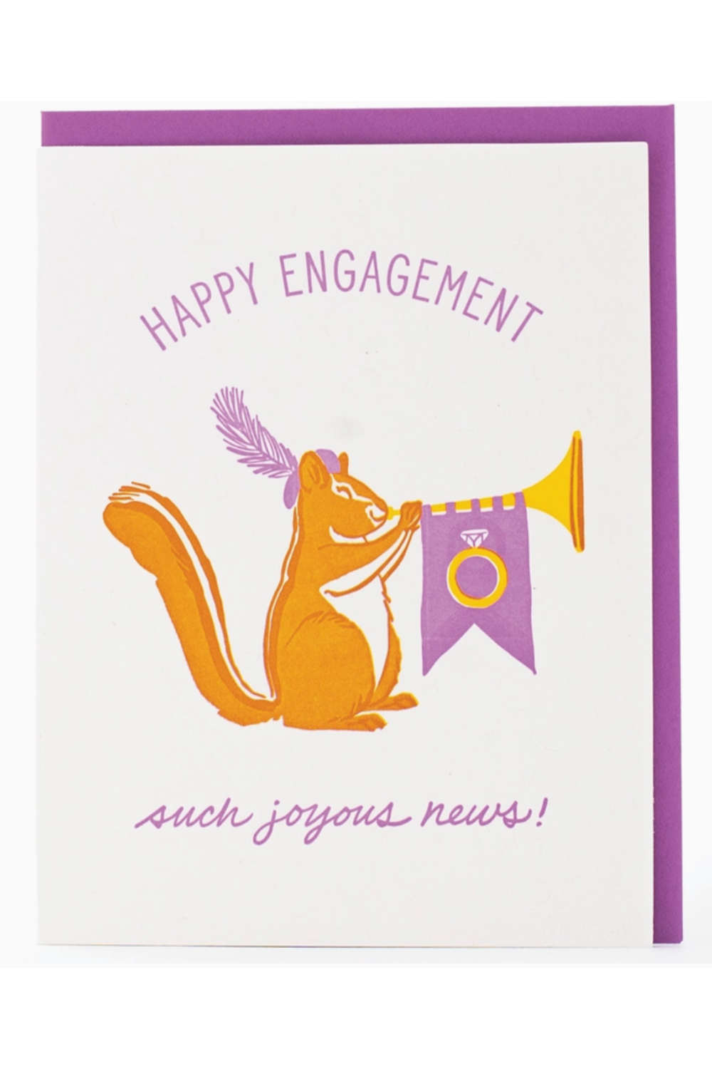 Smudgey Greeting Card - Engagement Fanfare