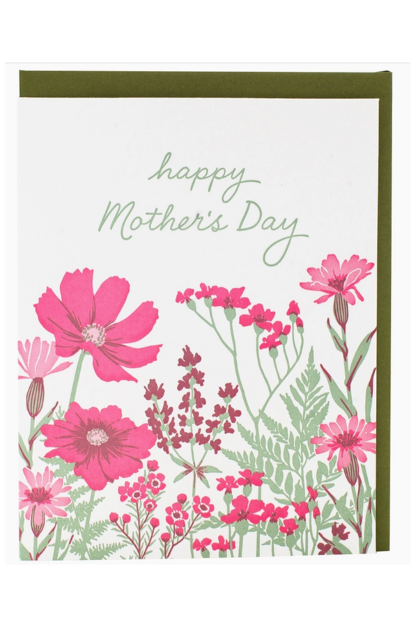 Smudgey Greeting Card - Mother's Day Garden Flowers
