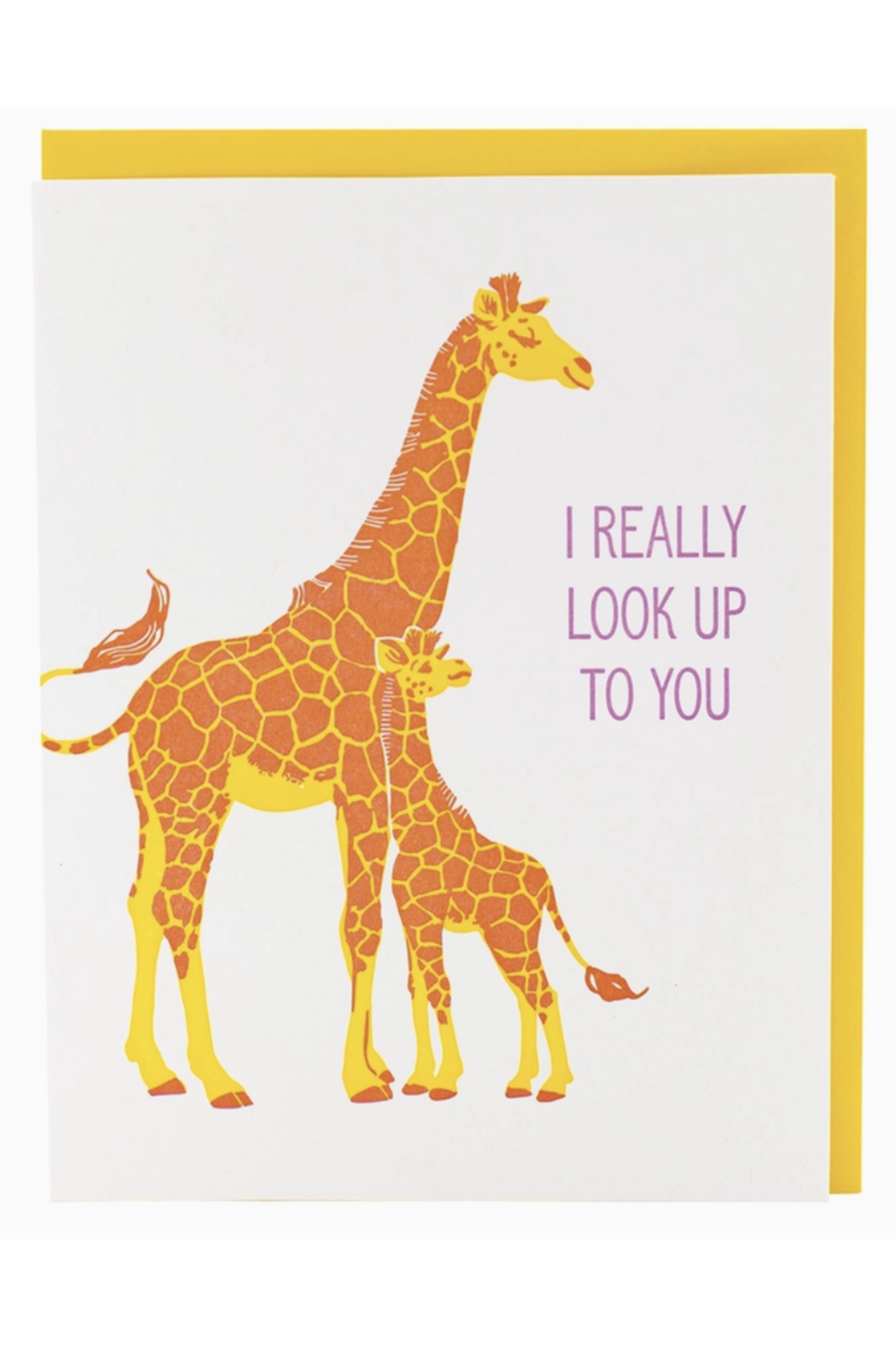 Smudgey Greeting Card - Mother's Day Giraffes