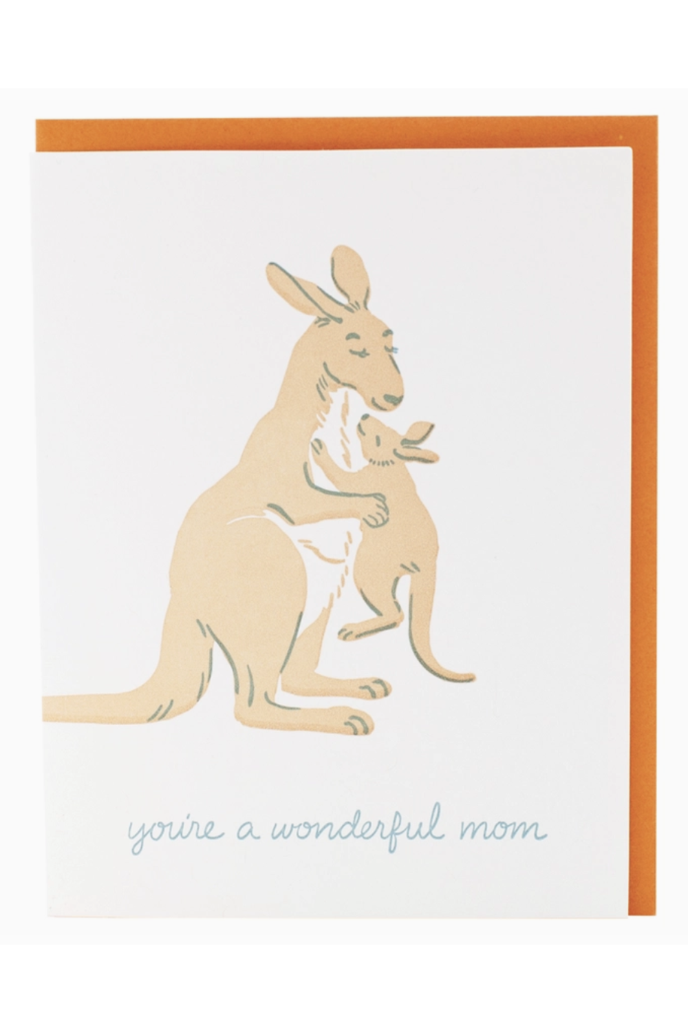 Smudgey Greeting Card - Mother's Day Kangaroo & Joey