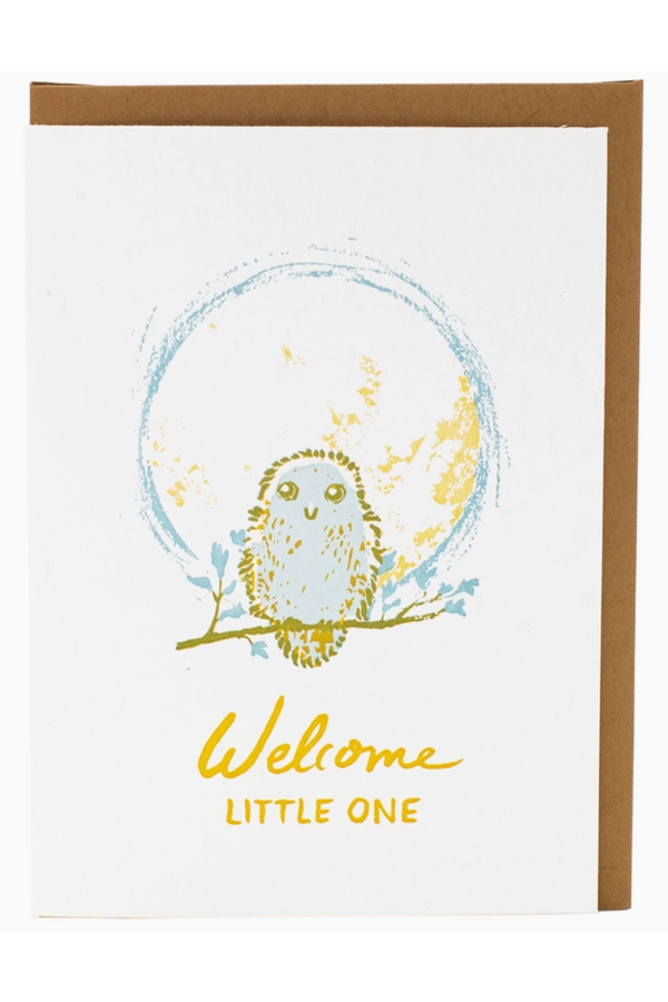 Smudgey Greeting Card - Baby Little Owl
