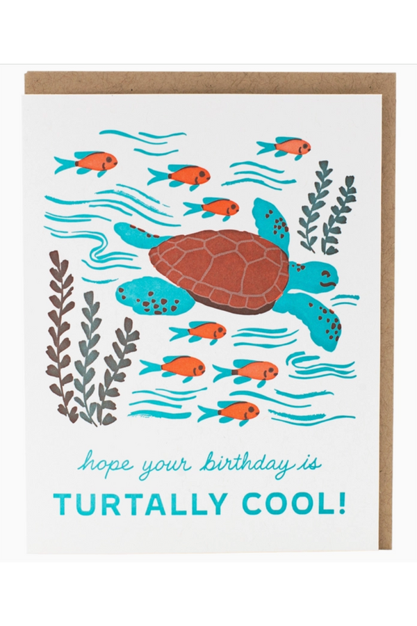 Smudgey Greeting Card - Birthday Sea Turtle
