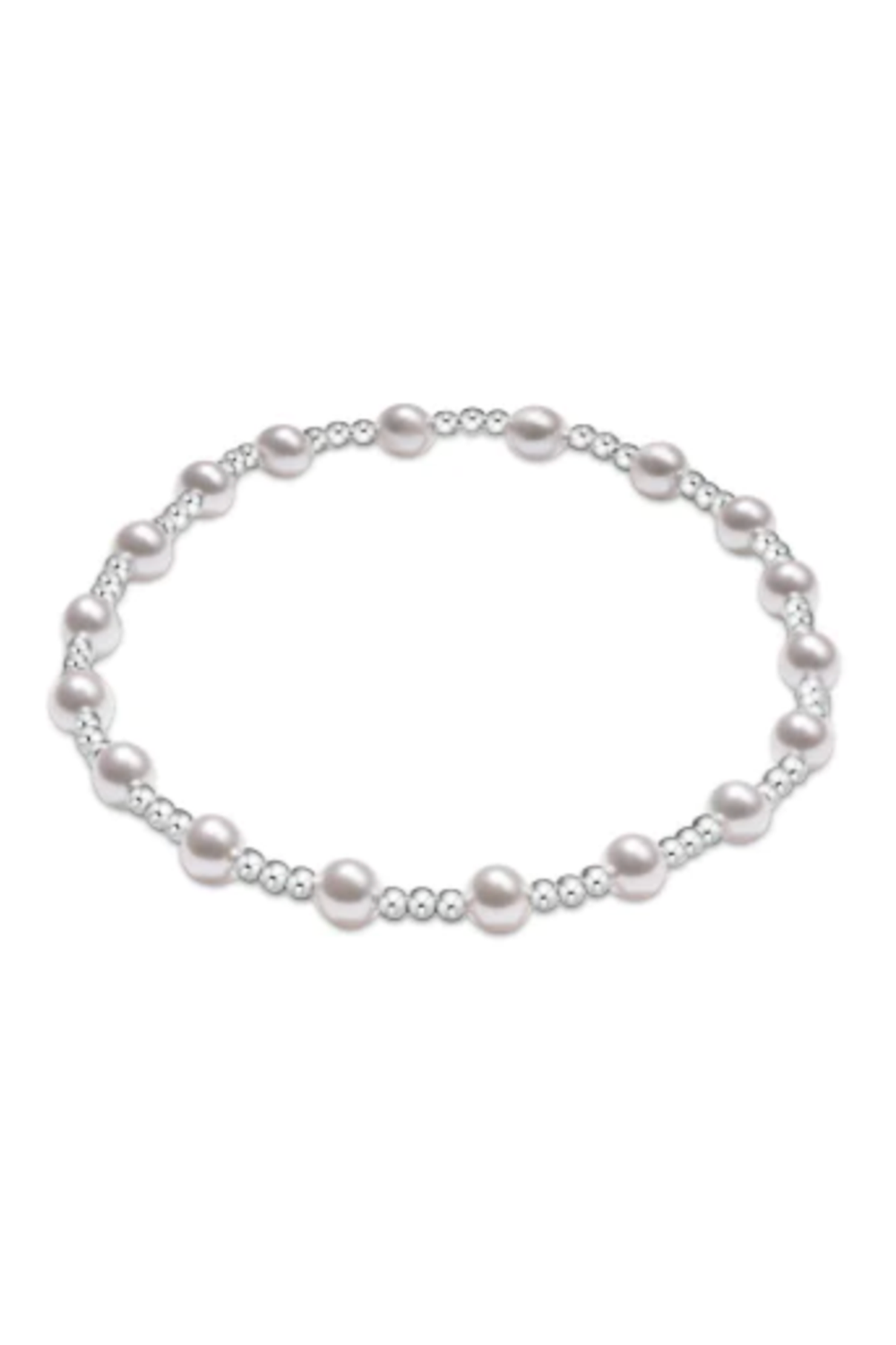 EN Classic Sincerity Bracelet - Mixed Sterling + Pearl
