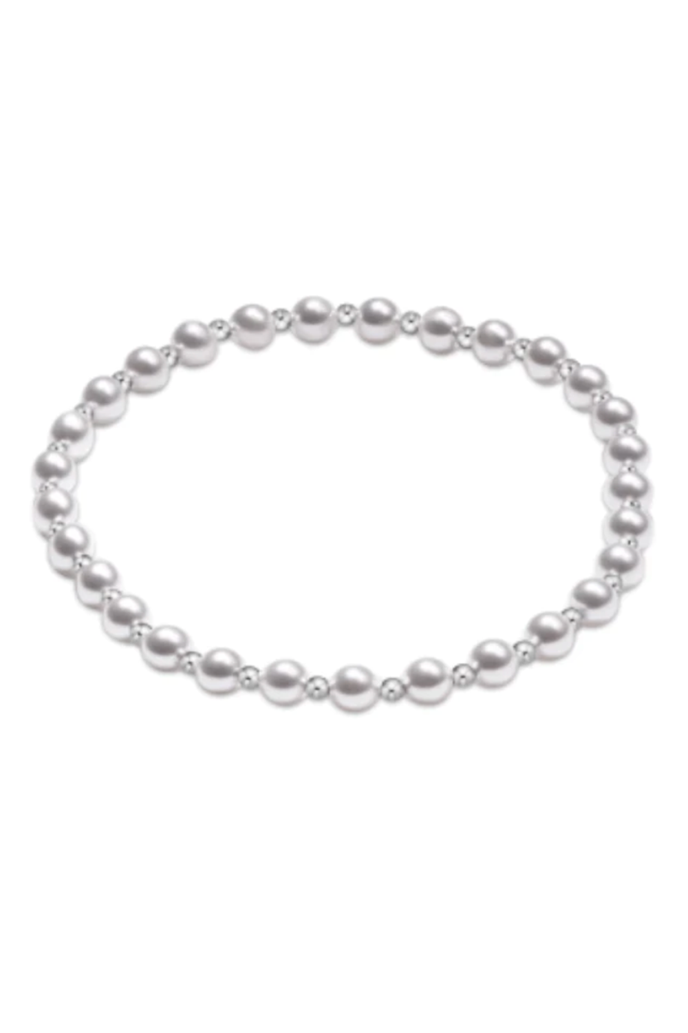 EN Grateful Pattern Bracelet - Mixed Sterling + Pearl