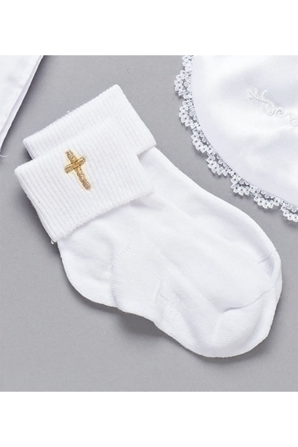 RM Gold Baptism Socks
