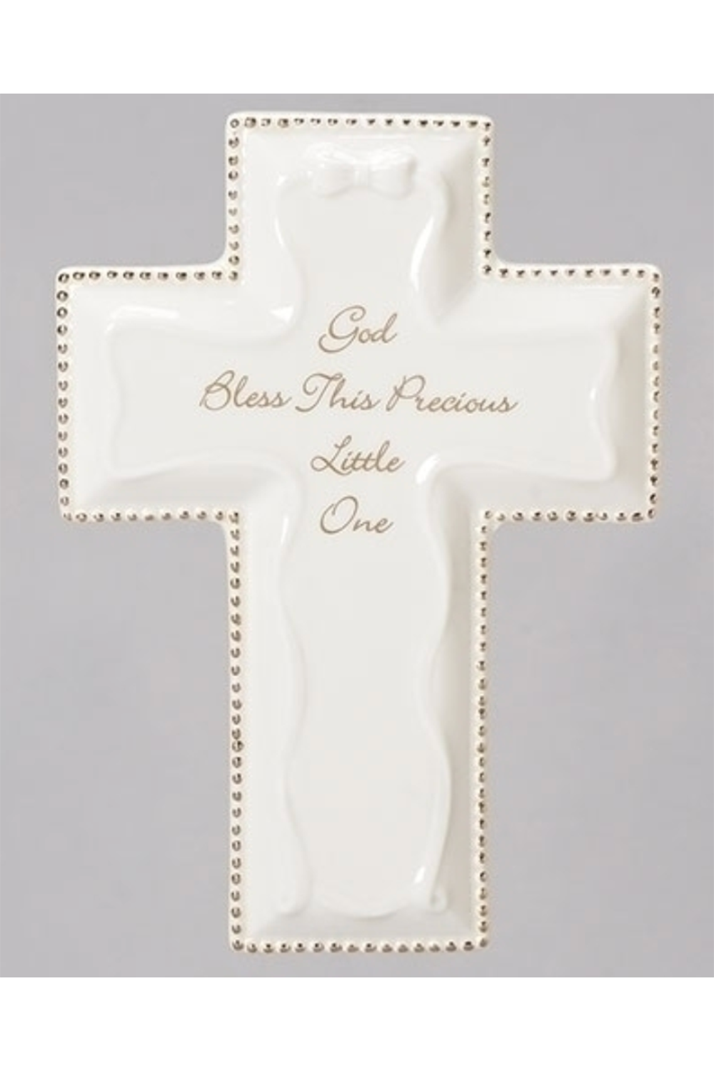 RM God Bless Wall Cross - White