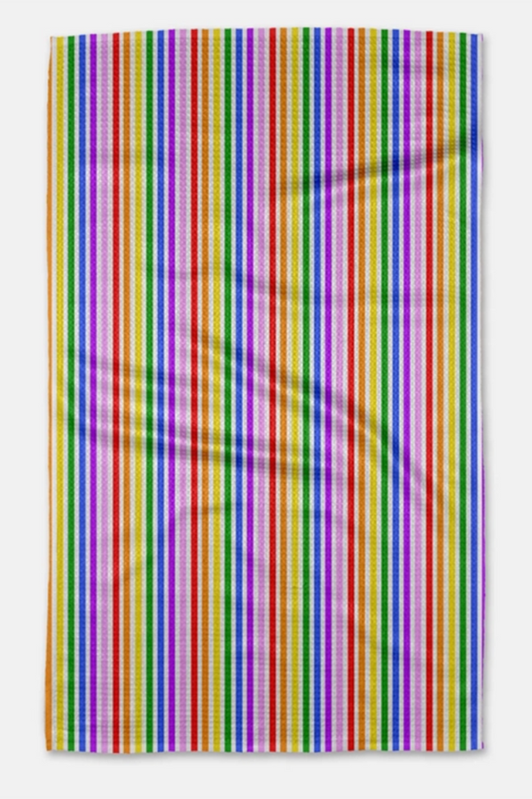 Geometry Kitchen Tea Towel - Rainbow Harmony