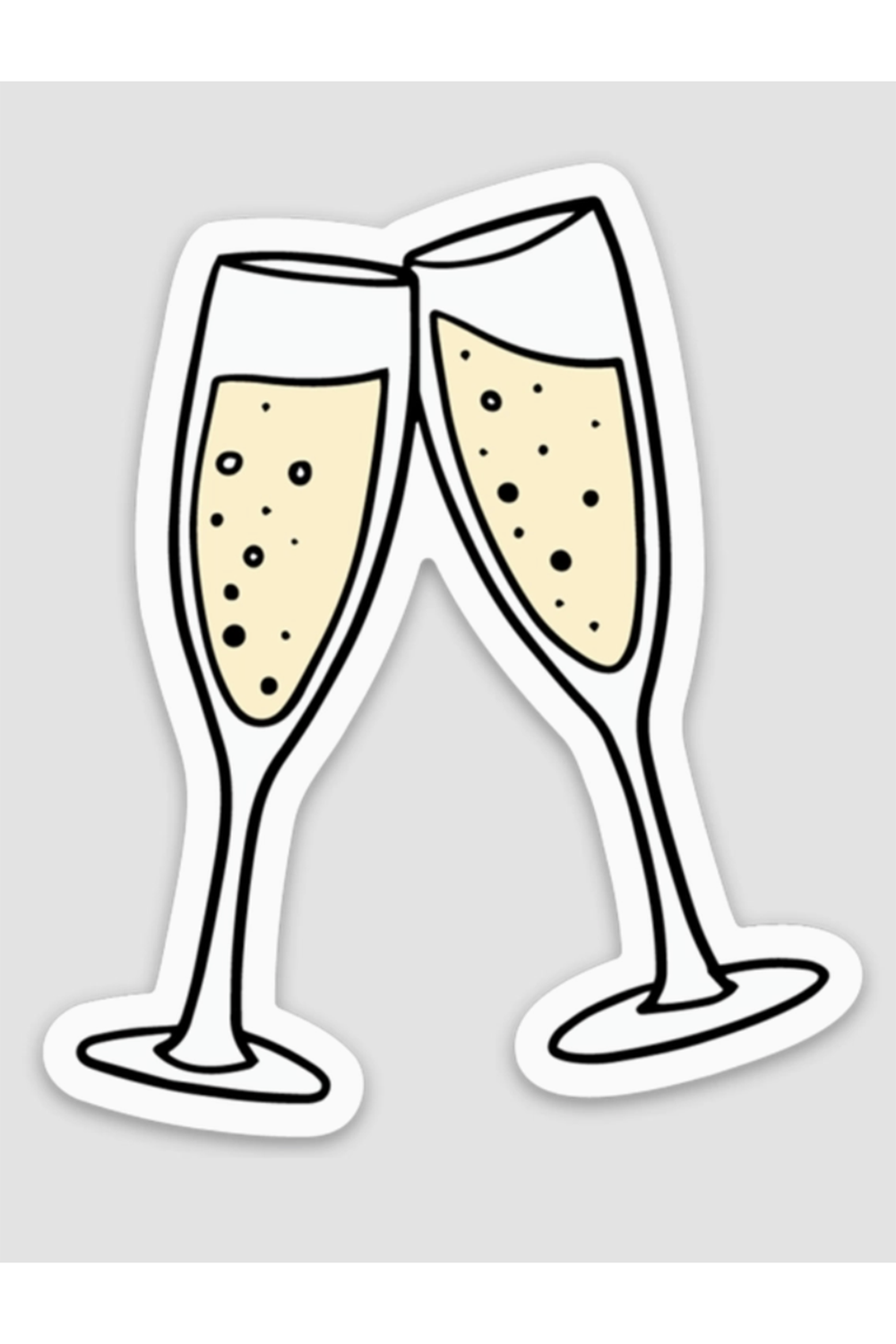 Trendy Sticker - Champagne Glasses