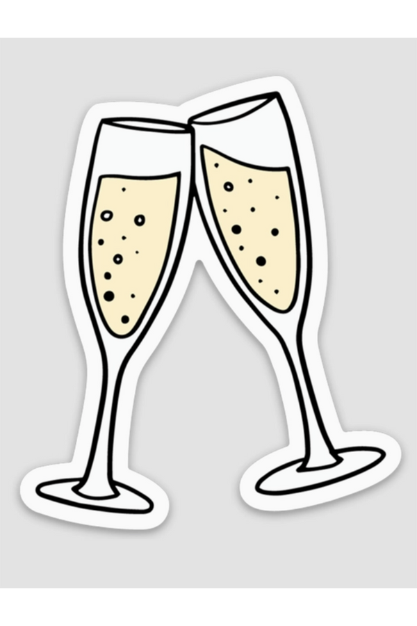 Trendy Sticker - Champagne Glasses