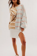 SIDEWALK SALE ITEM - FP Uptown Stripe Pullover - Camel Grey Combo