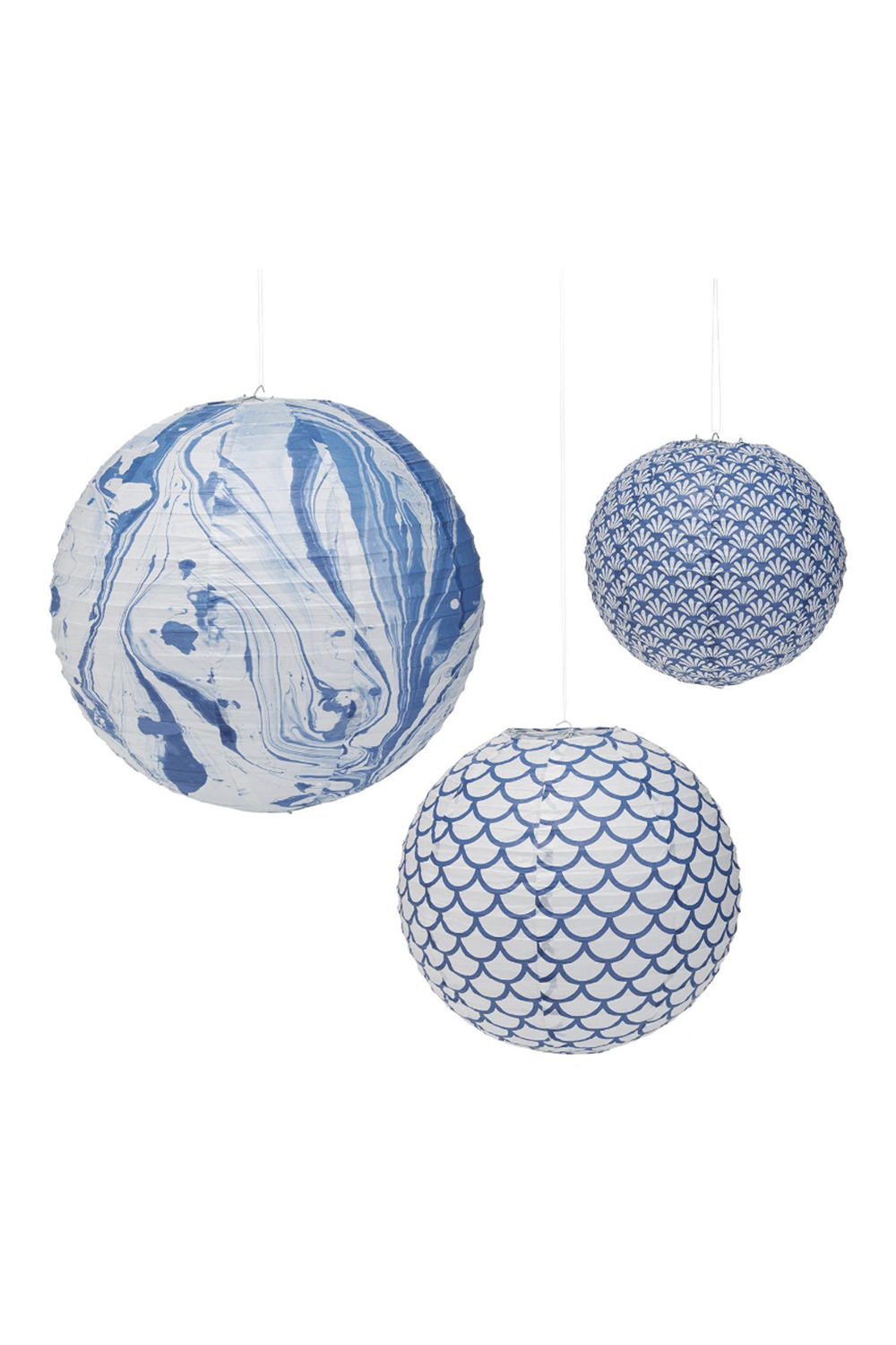 Paper Lanterns - Blue Pattern Play