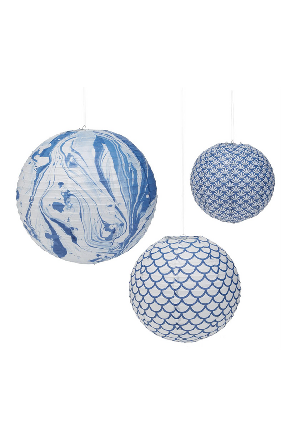 Paper Lanterns - Blue Pattern Play