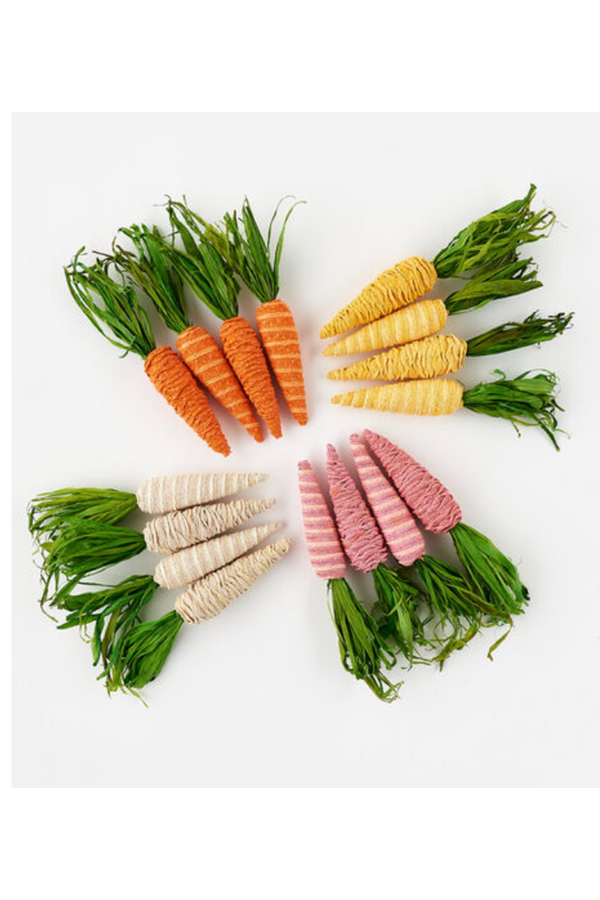 Mini Colorful Carrot Deocr Set of 4
