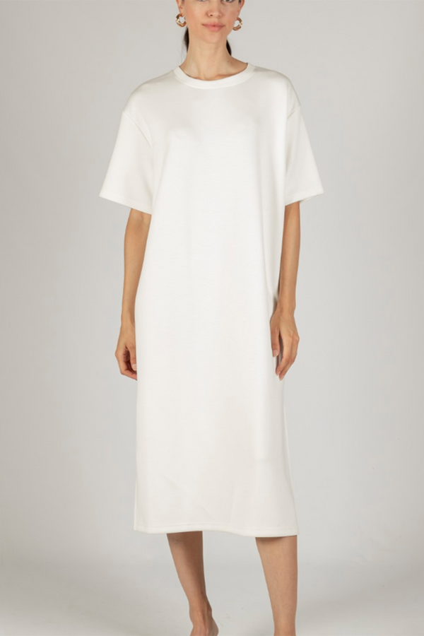Butter Modal Long Dress - White