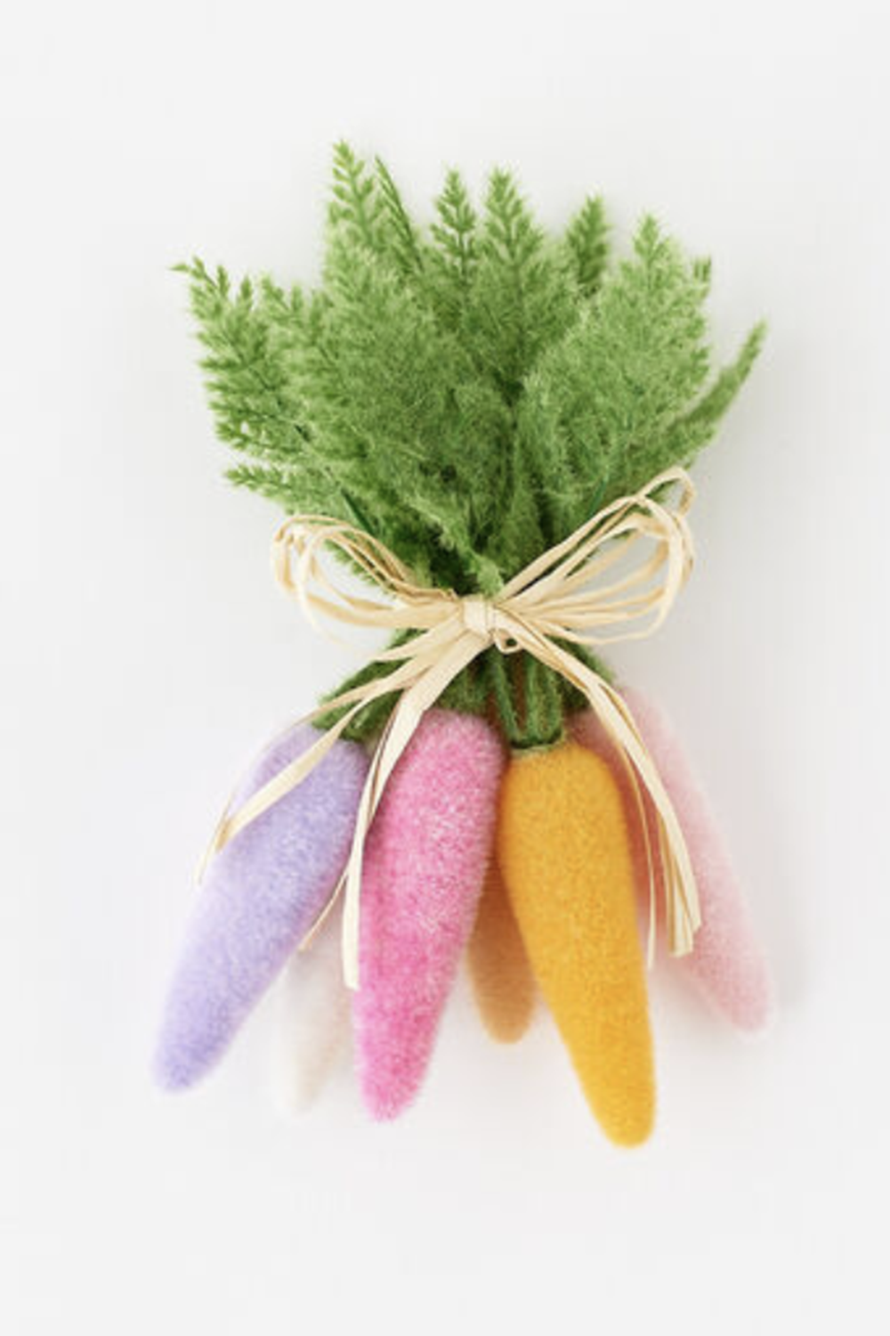 Flocked Carrot Cluster - Colored
