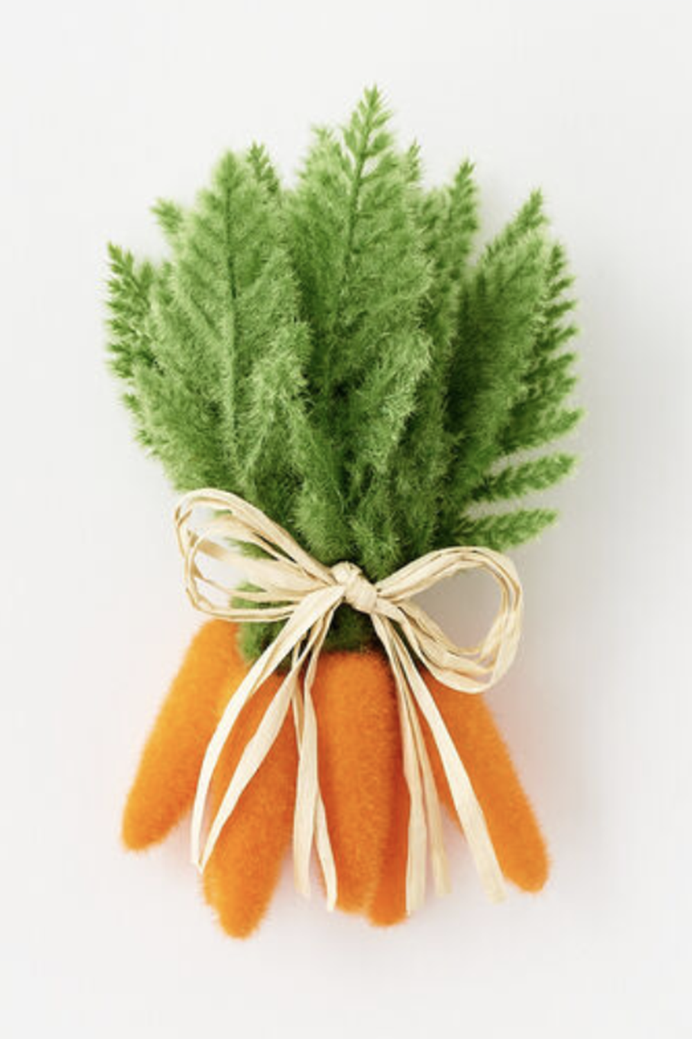 Flocked Carrot Cluster - Orange