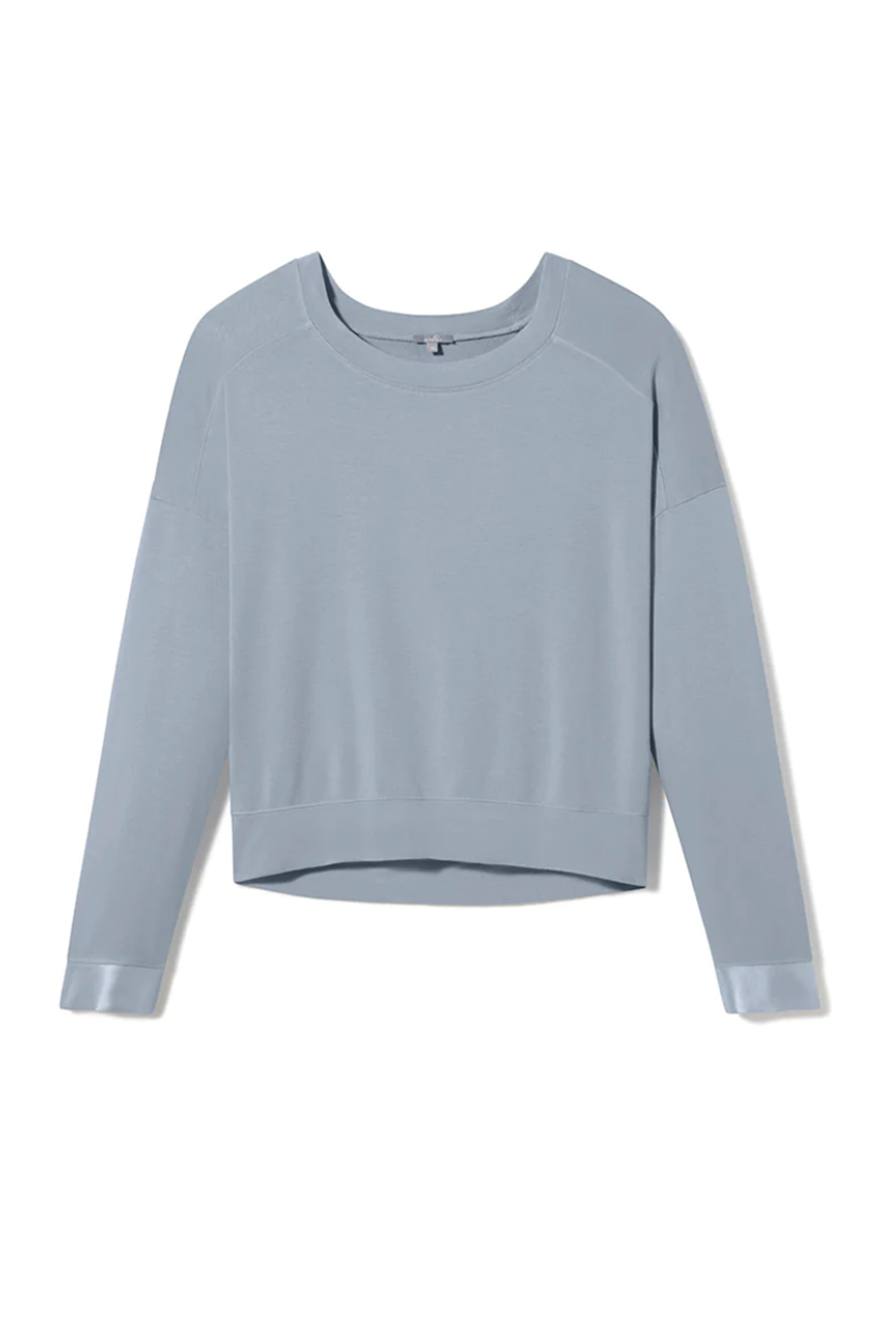 Izzy Sweatshirt with Satin Cuff - Morning Blue