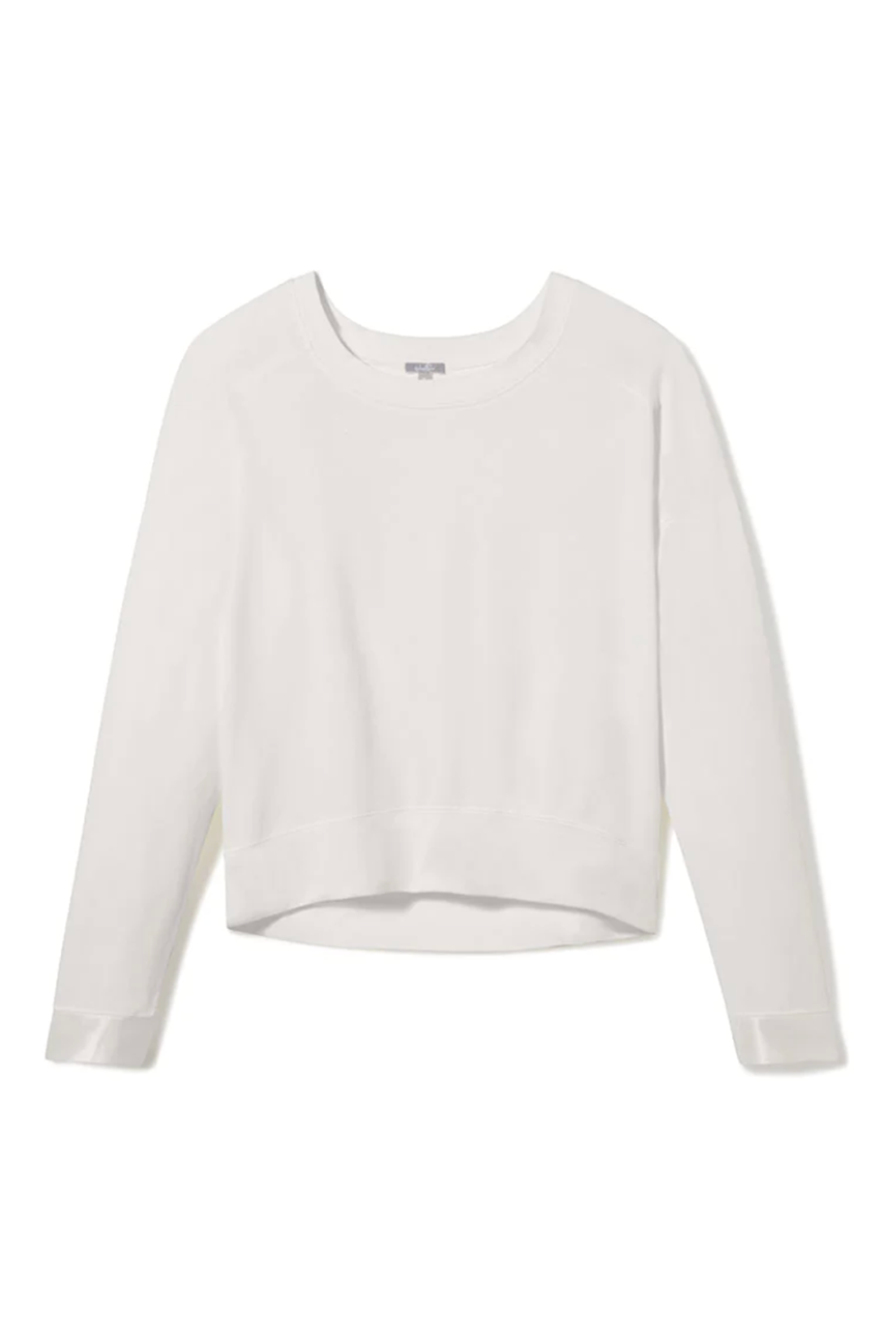 Izzy Sweatshirt with Satin Cuff - Pearl