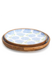 Hydrangea Round Wooden Tray