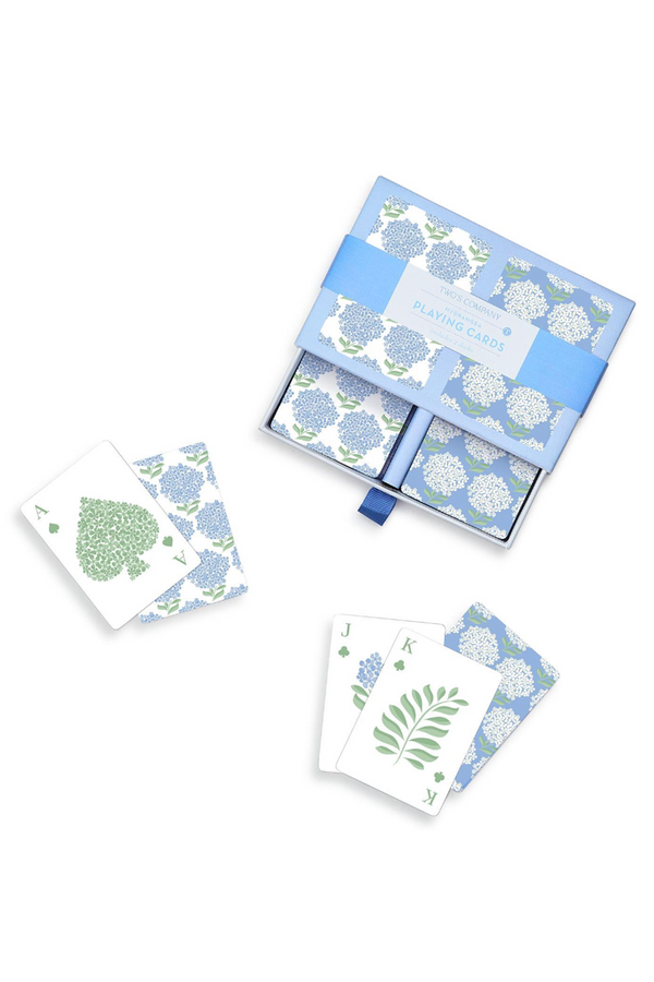 Set of 2 Hydrangea Playing Cards