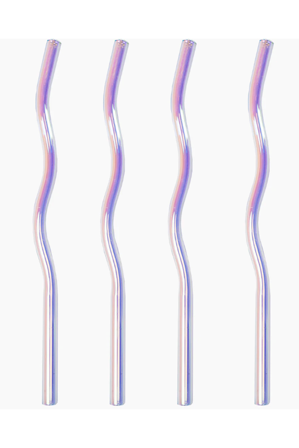 Wavy Glass Straw Pack