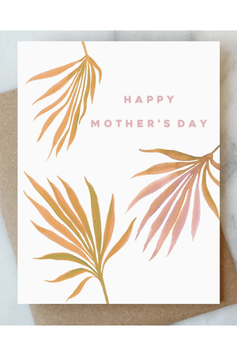 AJD Mother's Day Card - Pink Palms