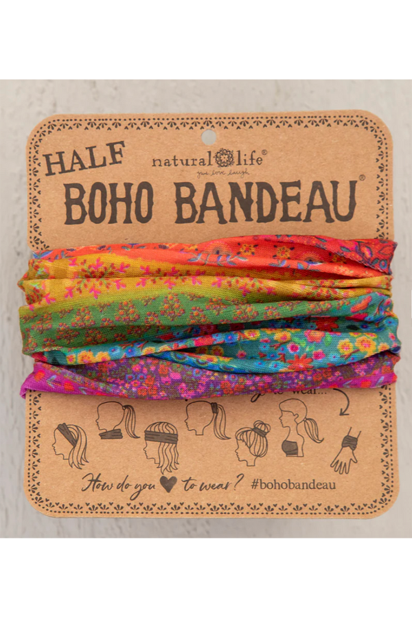Half Boho Bandeau - Rainbow Border
