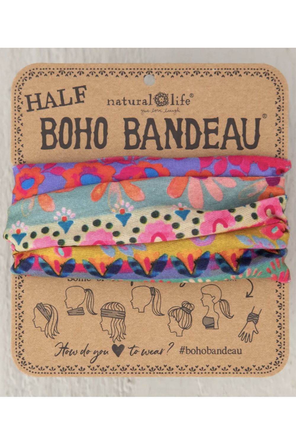 Half Boho Bandeau - Floral Border Pattern