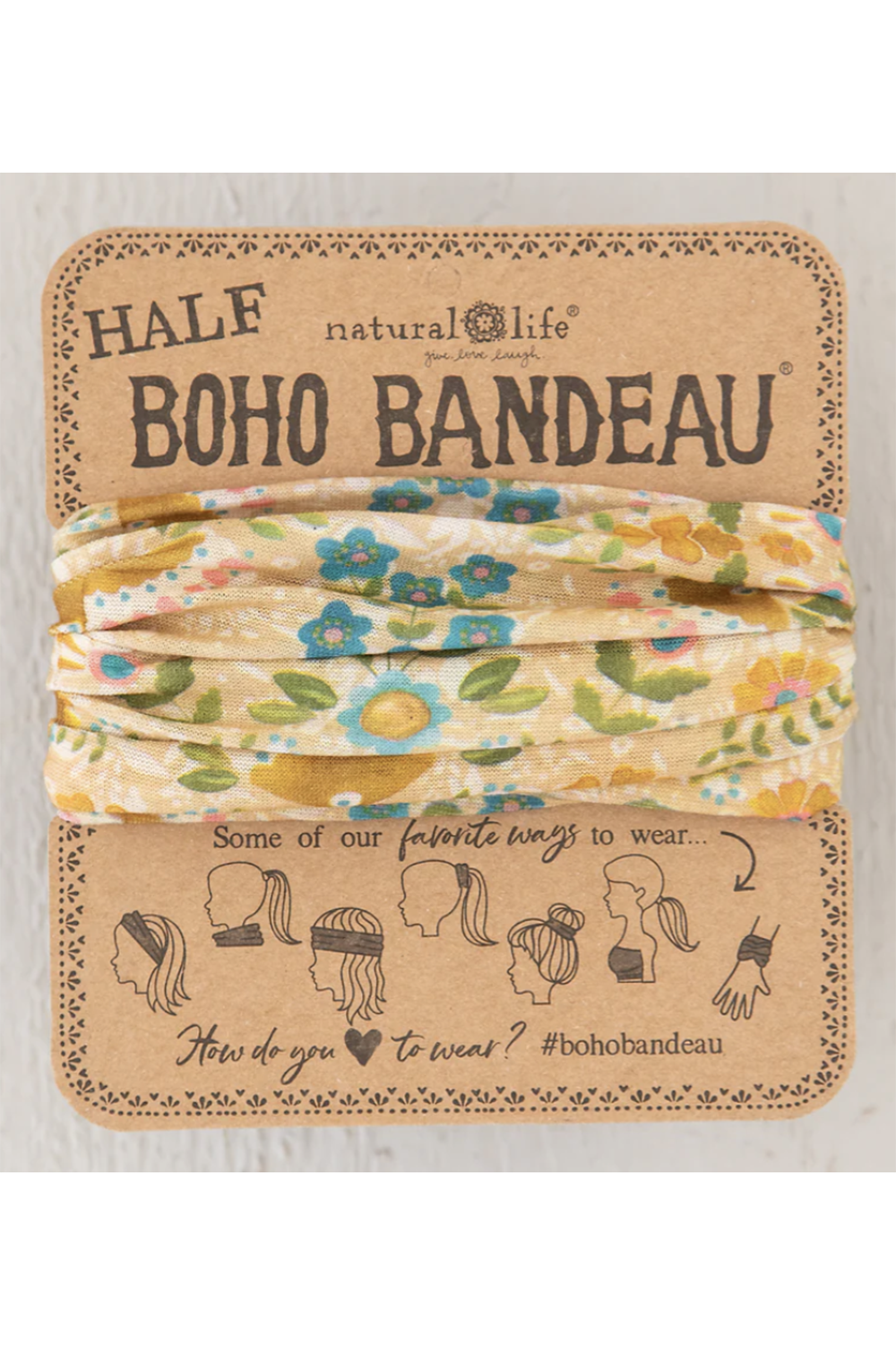 Half Boho Bandeau - Mandala Light Grey