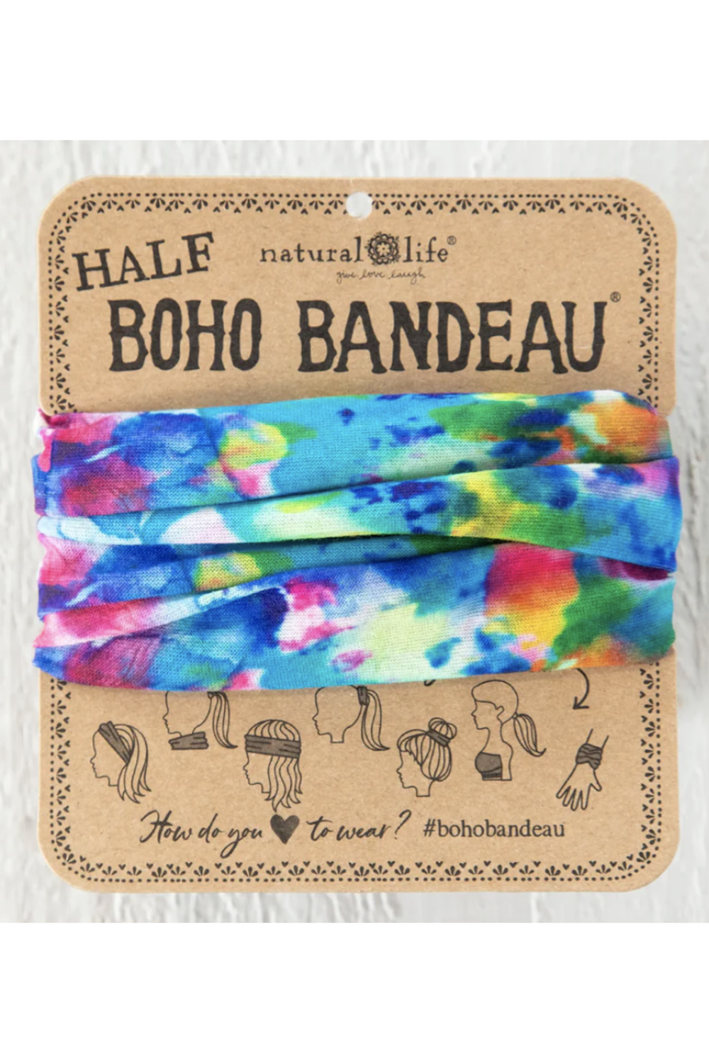 Half Boho Bandeau - Blue Rainbow