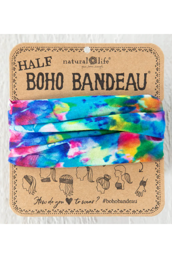 Half Boho Bandeau - Blue Rainbow