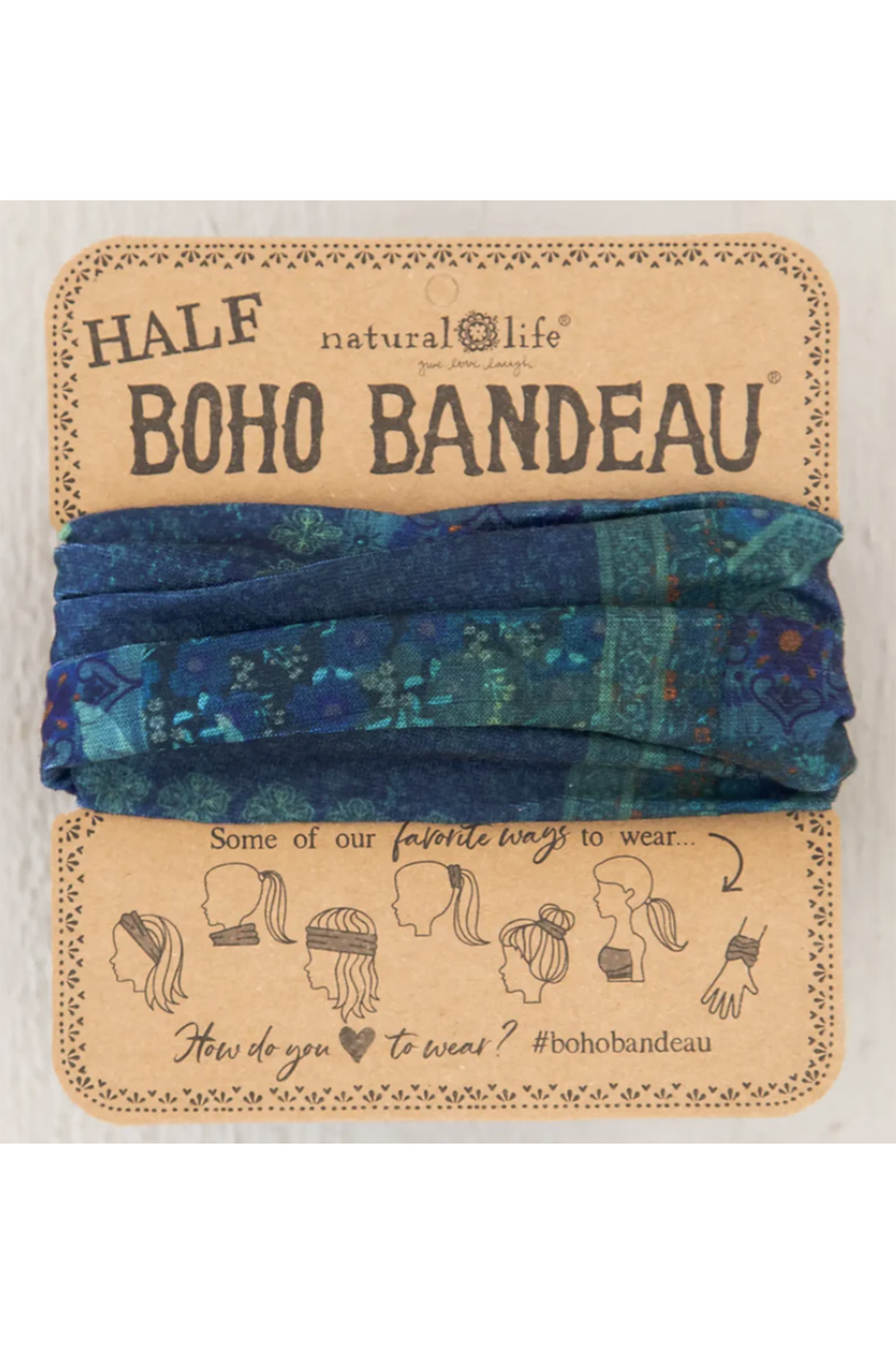 Half Boho Bandeau - Indigo Patchwork