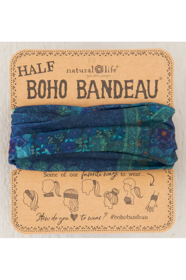 Half Boho Bandeau - Indigo Patchwork