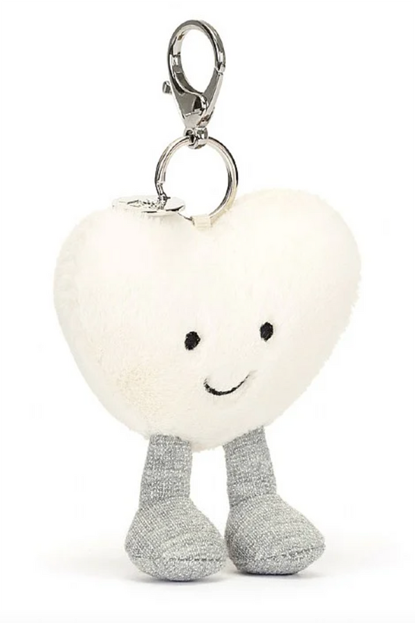JELLYCAT Amuseable Bag Charm -Cream Heart