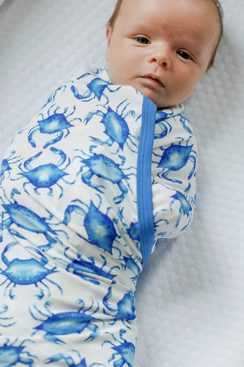 Bamboo Swaddle Blanket - Blue Crab