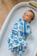 Bamboo Swaddle Blanket - Blue Crab