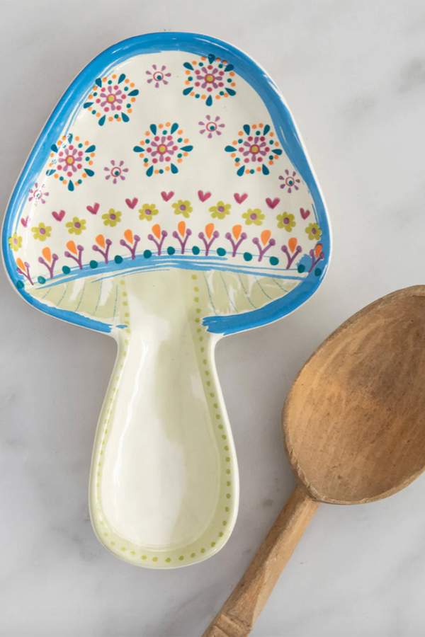 Ceramic Spoon Rest - Mushroom