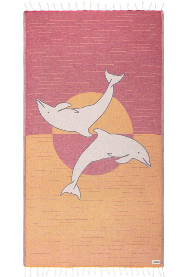 Sand Cloud Towel - Sunset Dolphins