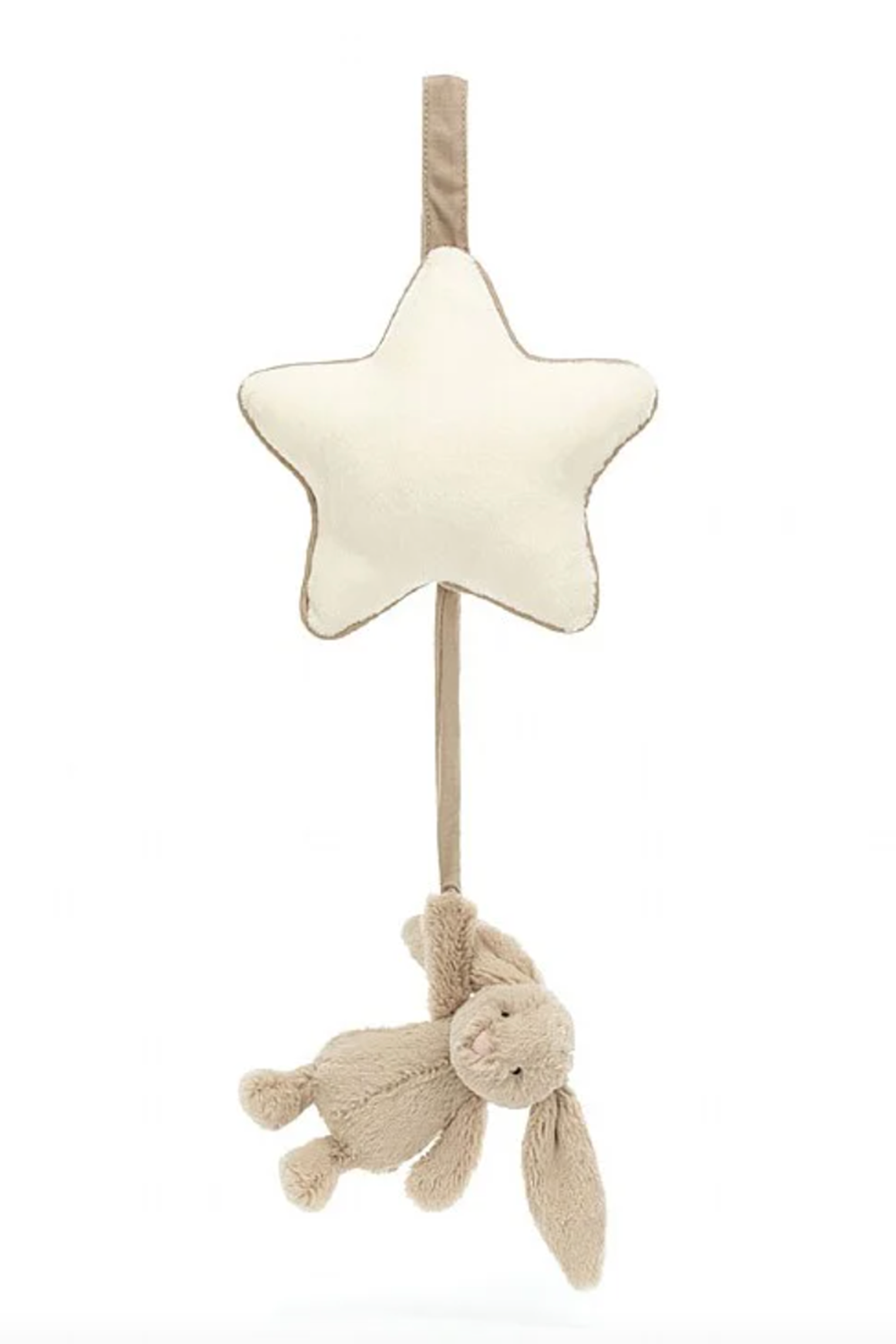 JELLYCAT Bashful Musical Pull - Beige Bunny