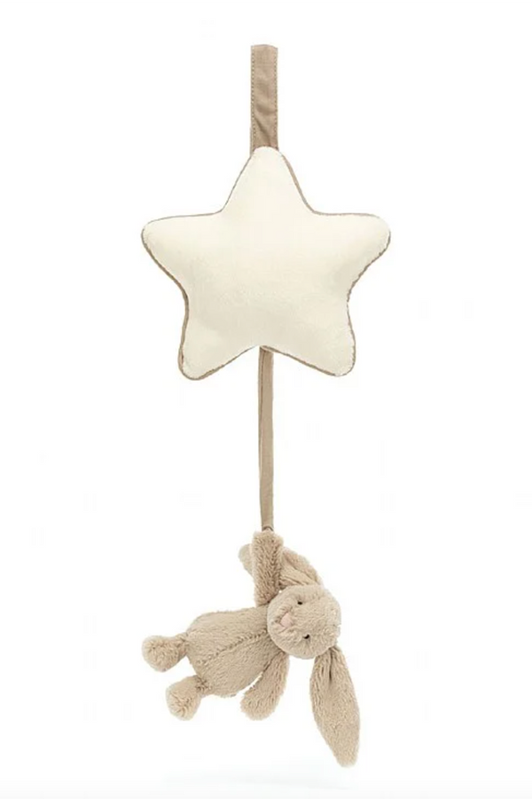 JELLYCAT Bashful Musical Pull - Beige Bunny