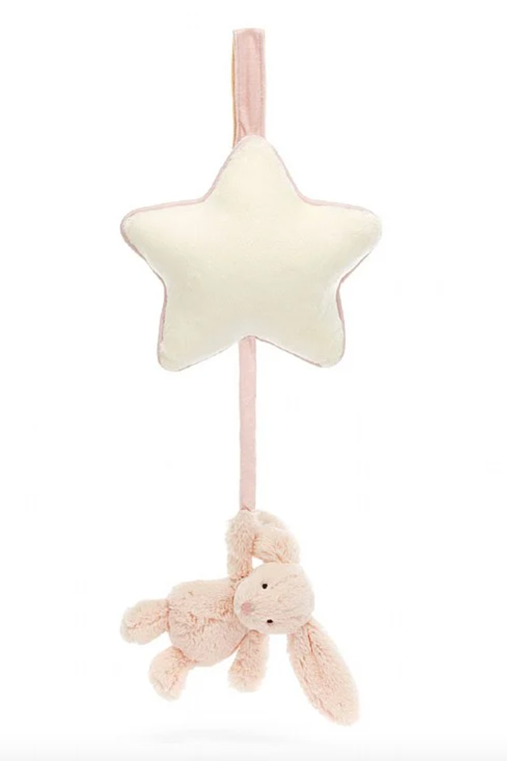 JELLYCAT Bashful Musical Pull - Blush Bunny