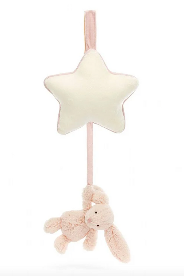 JELLYCAT Bashful Musical Pull - Blush Bunny