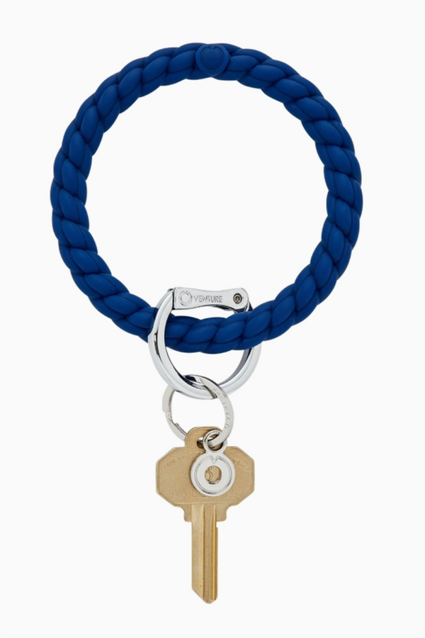 Silicone Big O Key Ring - Braided Midnight Navy
